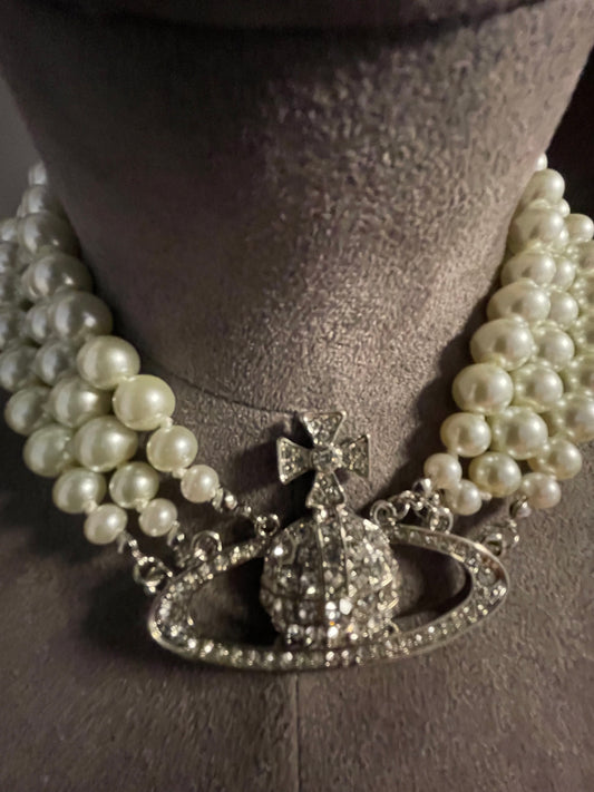 Multi beaded orb necklace