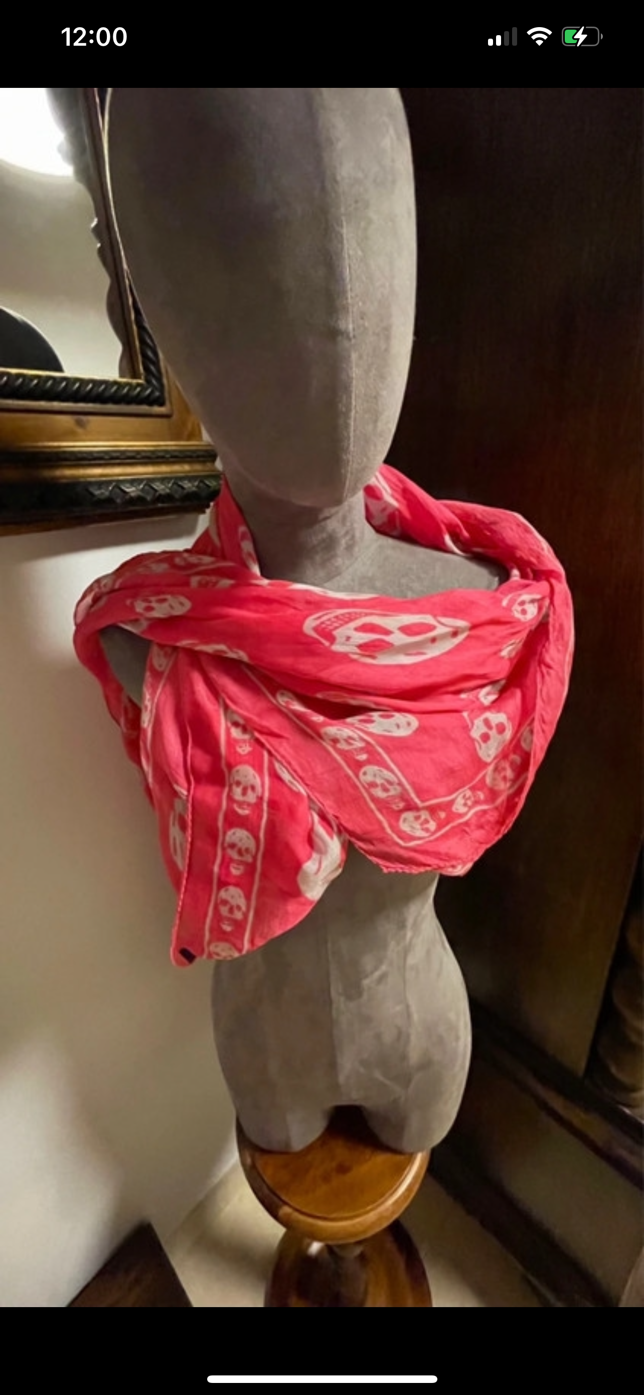Alexander McQueen large silk scarf