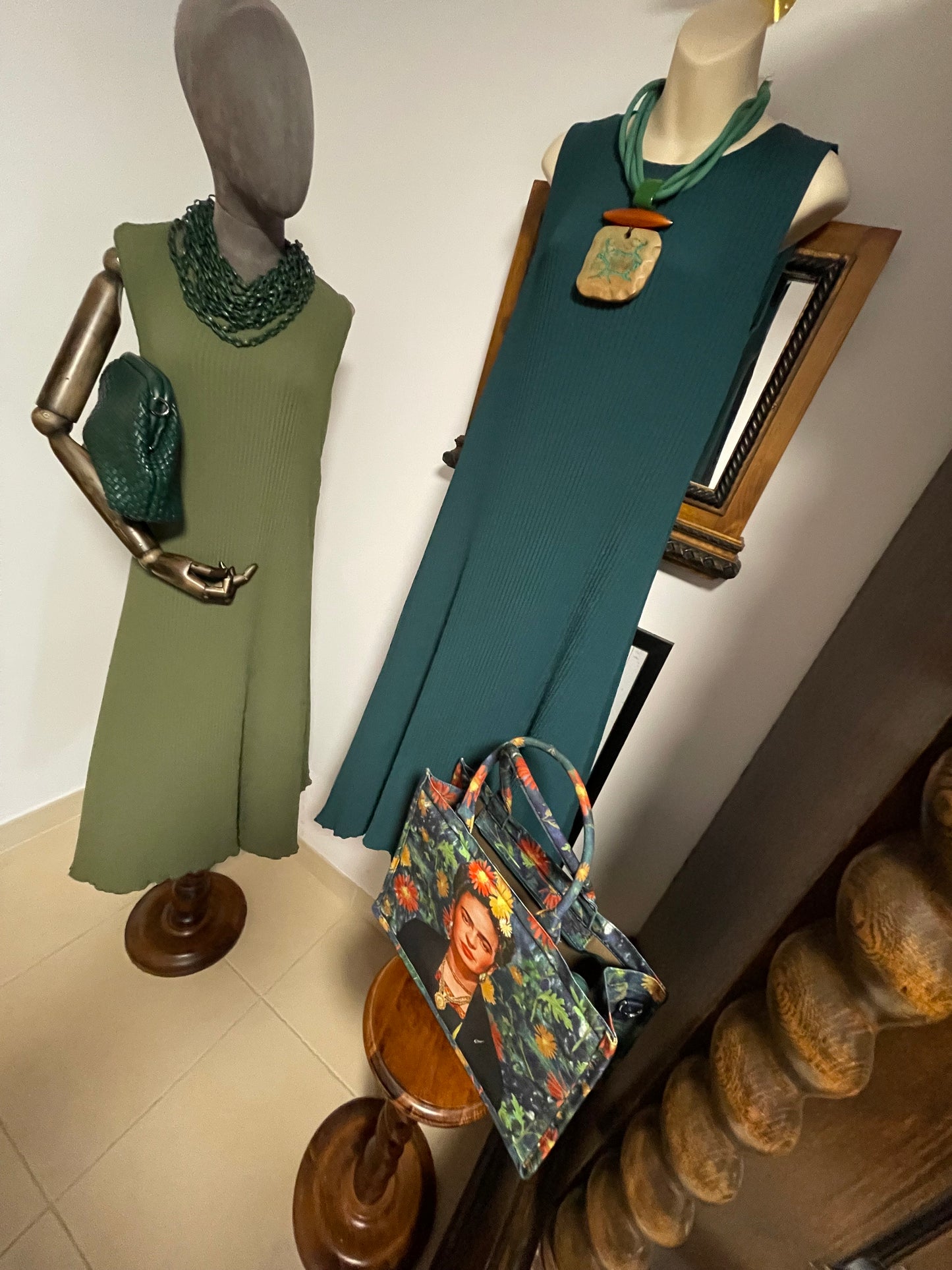 Long dress with neckpiece