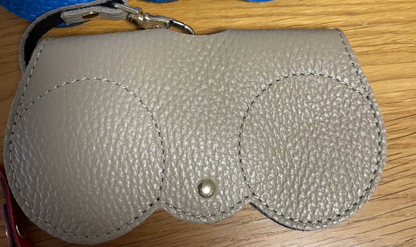 100% leather glasses holder