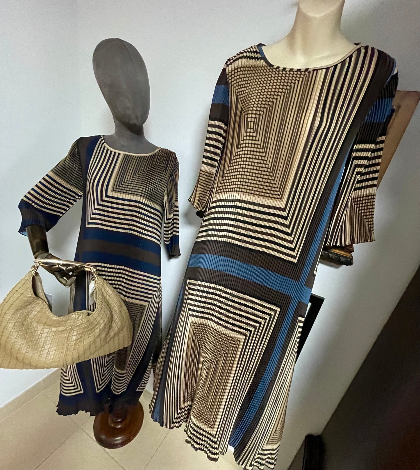 Crinkle long dress