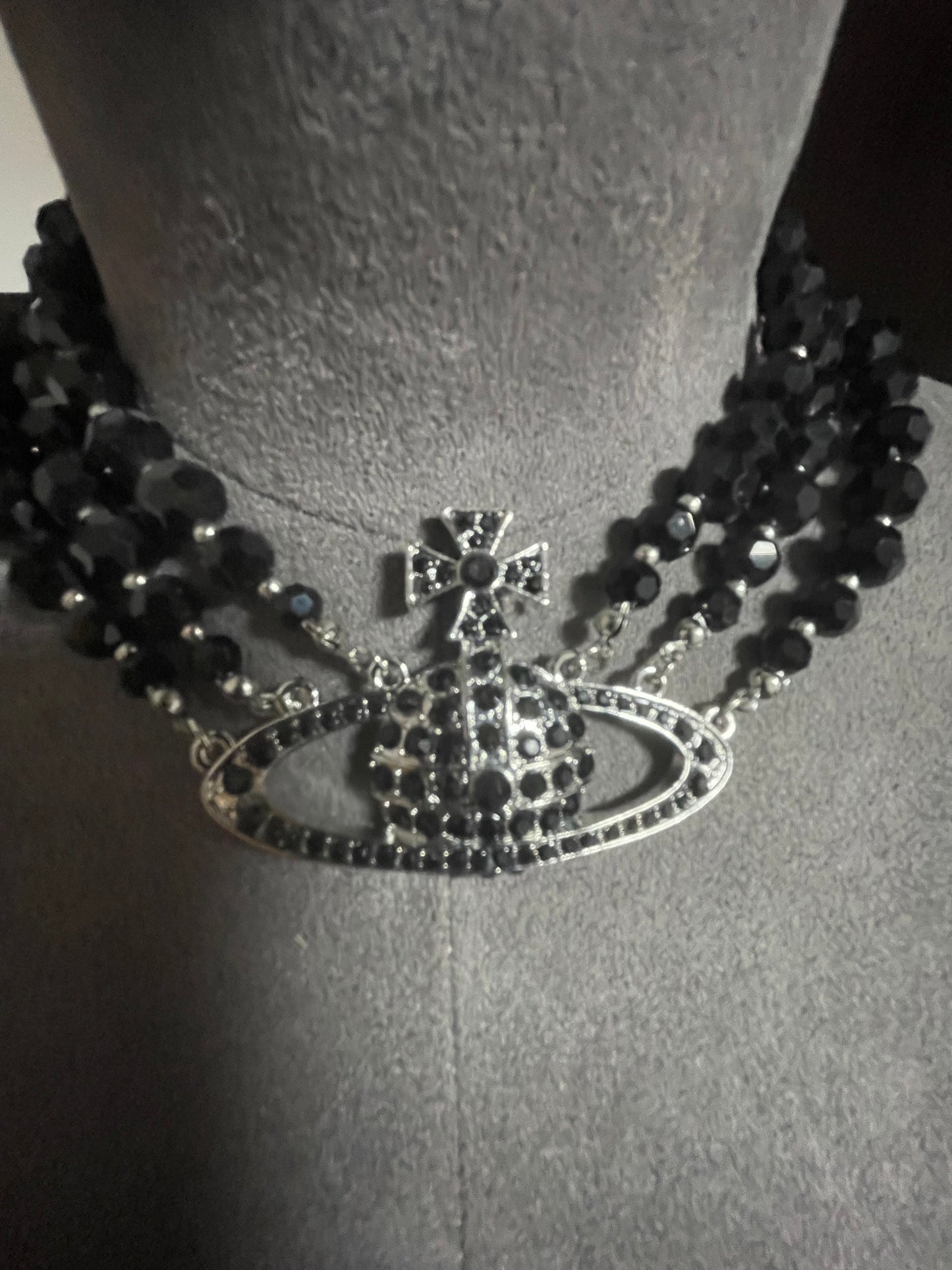 Multi beaded orb necklace
