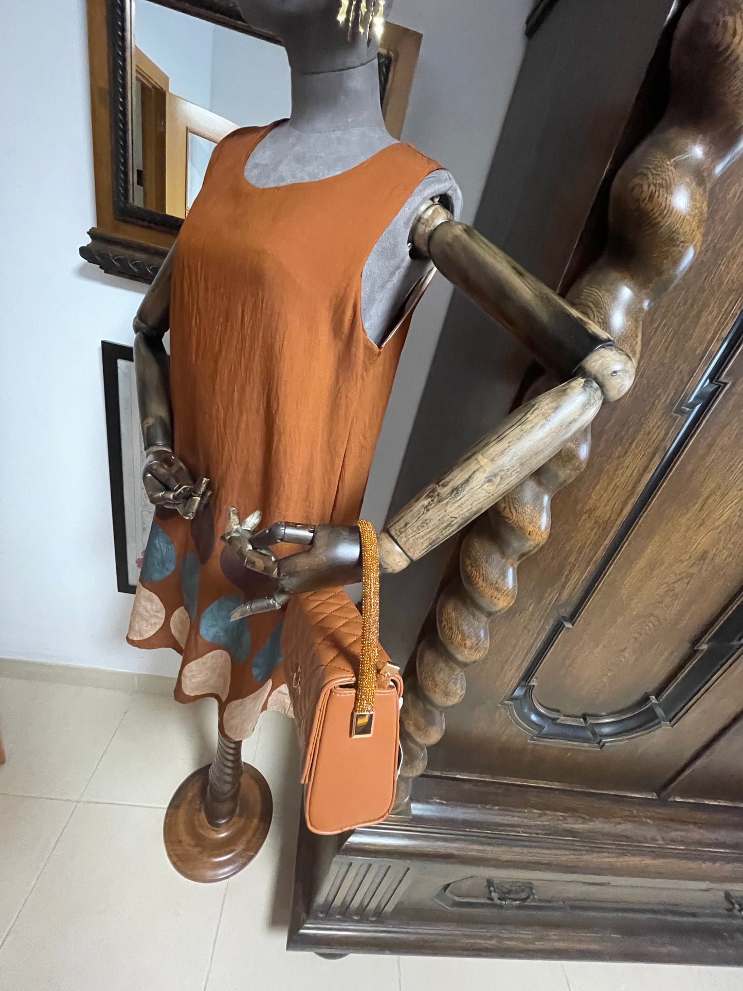 Toffe brown short dress