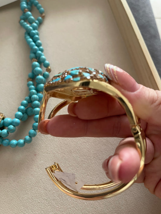 Turquoise and gold set