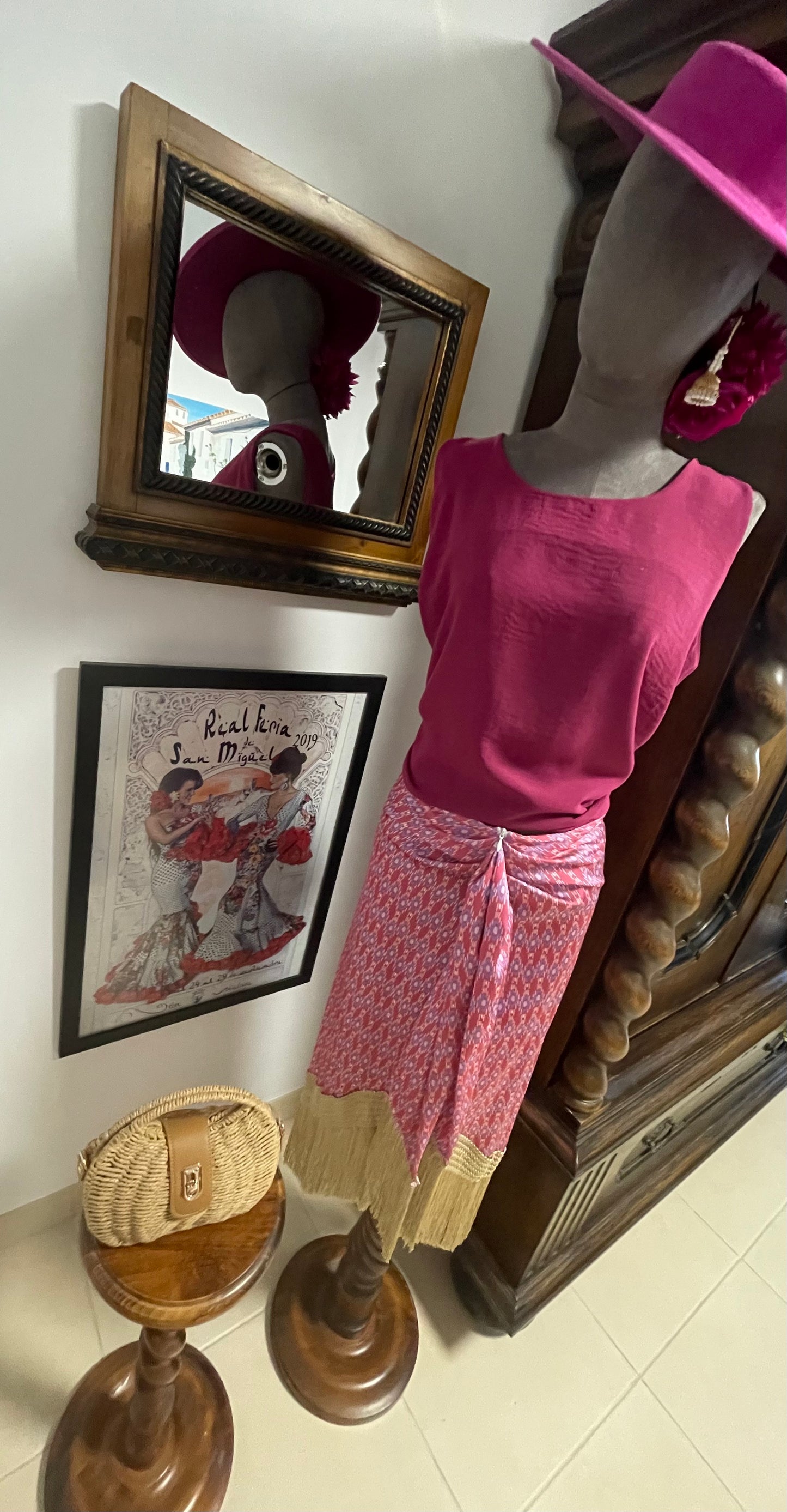 Fringed fiesta skirt