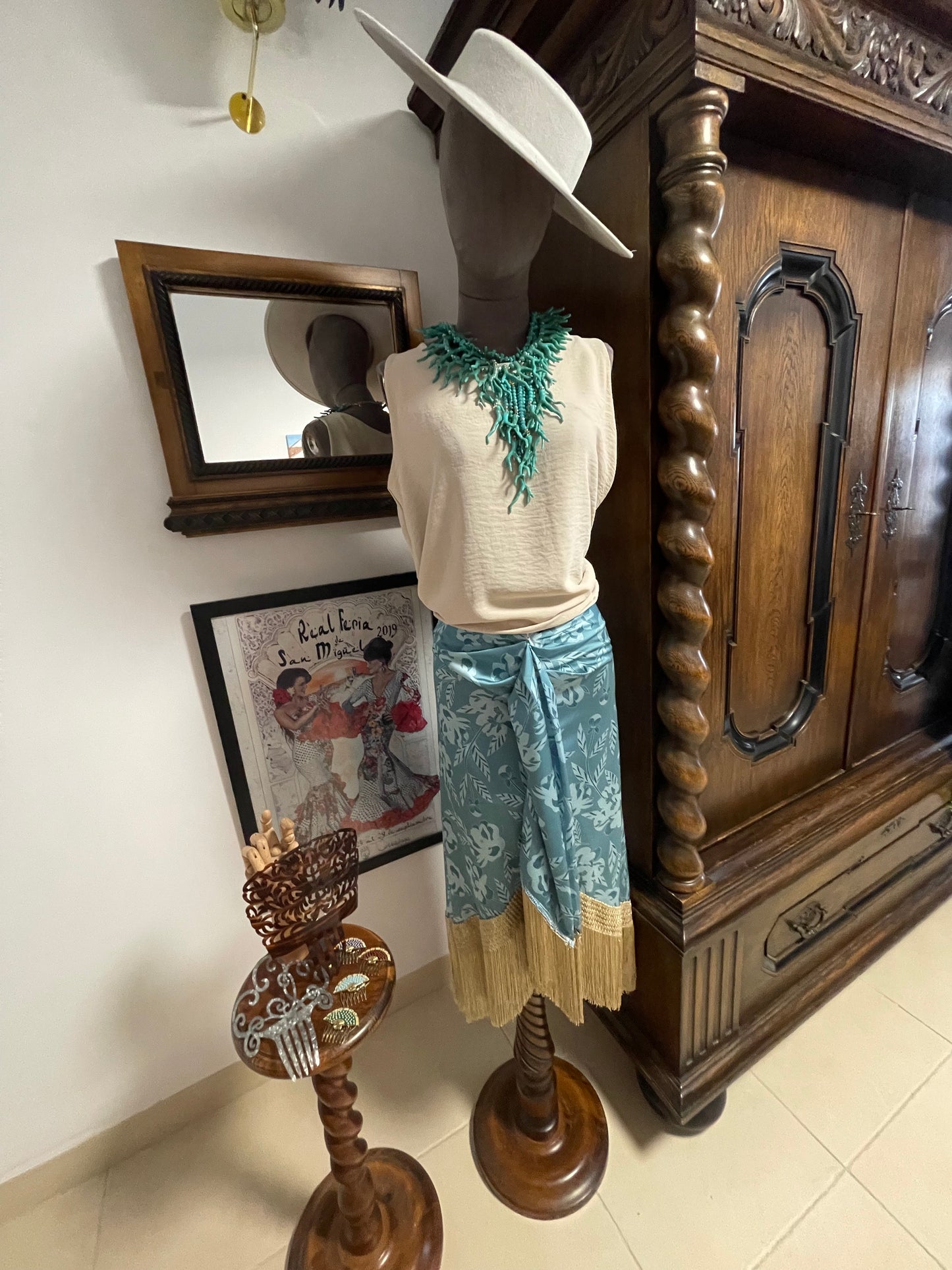 Fringed fiesta skirt