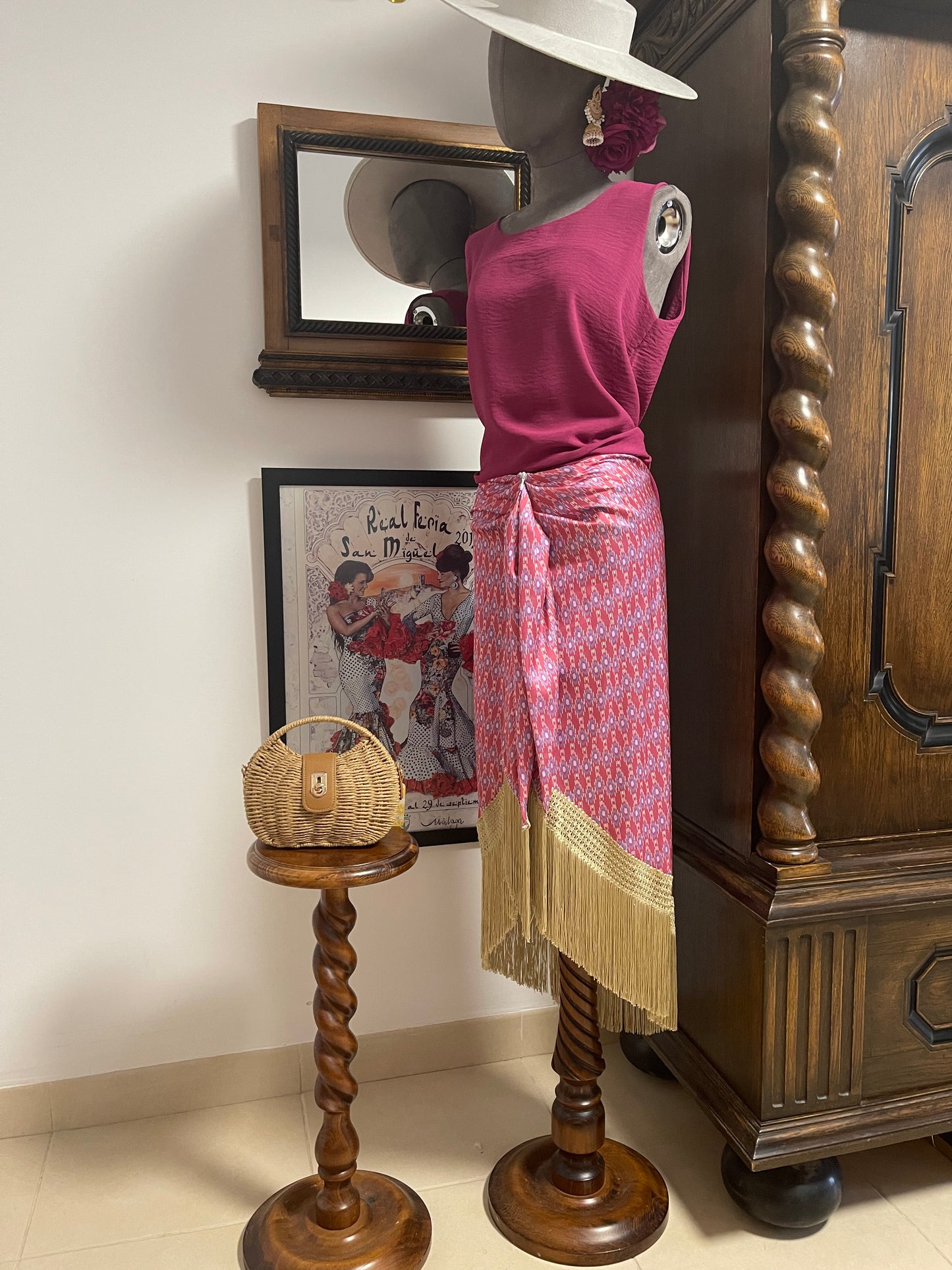 Fringed fiesta skirt