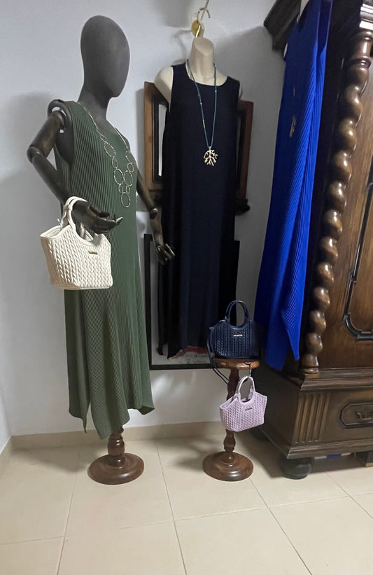 Long dress with neckpiece