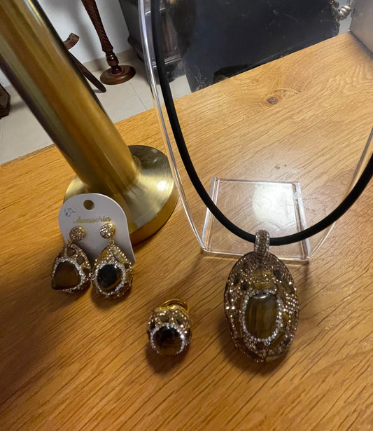 Tigers eye jewelry set